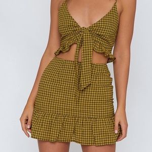 beginning boutique yellow SKIRT